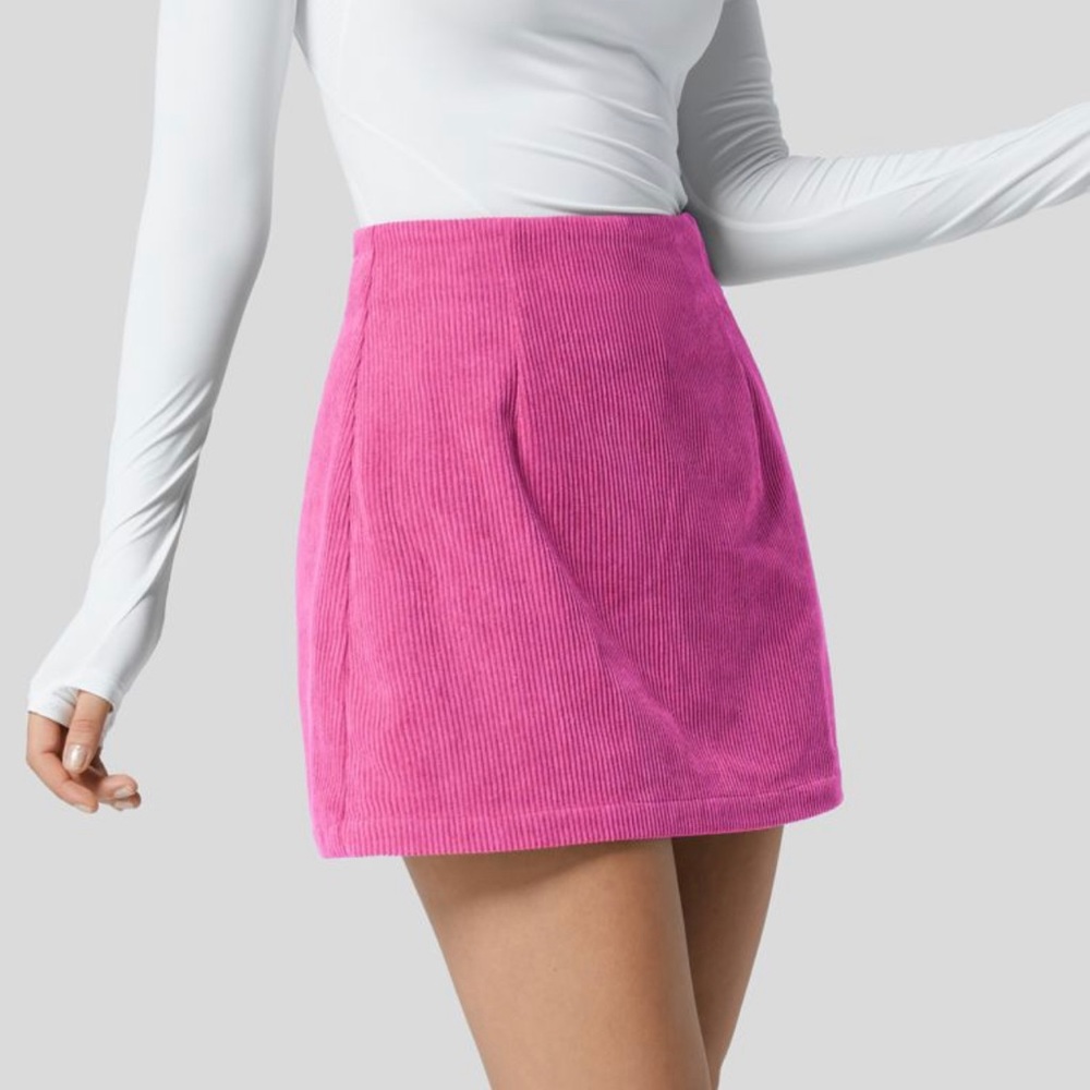 Pink Corduroy Skirt